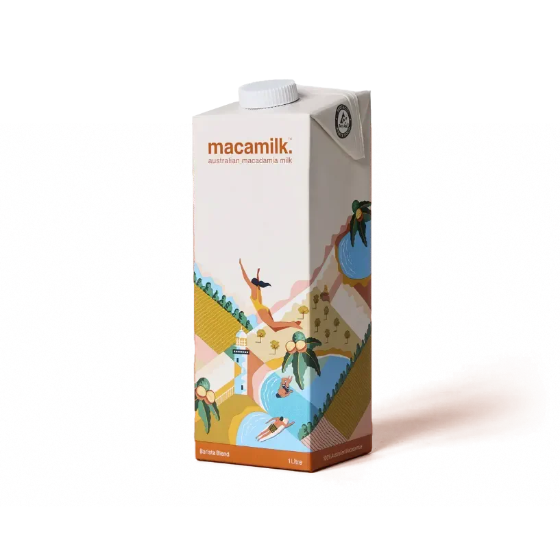 A Macamilk carton of milk